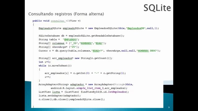 Android y SQLite смотреть онлайн
