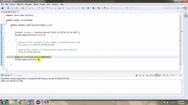 How to use toEpochMilli method of Instant class? | Java 8 Date and Time смотреть онлайн