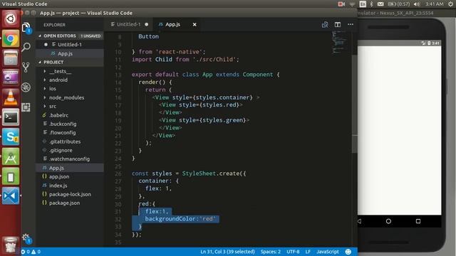 React-native tutorial # 5 understand the concept of flex in react-native смотреть онлайн