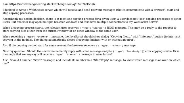 Software Engineering: A WebSocket API, reply message смотреть онлайн