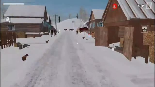 ЗИМА В СИМУЛЯТОРЕ РУССКОЙ ДЕРЕВНИ 3D #8 смотреть онлайн