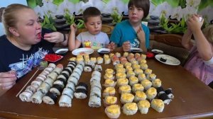 мукбанг домашние роллы