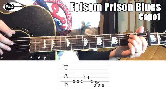 Folsom Prison Blues Guitar Lesson Easy Johnny Cash смотреть онлайн