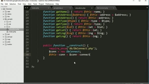 google map api in php/mysql part 2: create Data Base and table