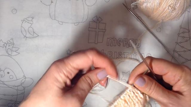 Вязание спицами Шапка Снуд Пышная резинка МК смотреть онлайн