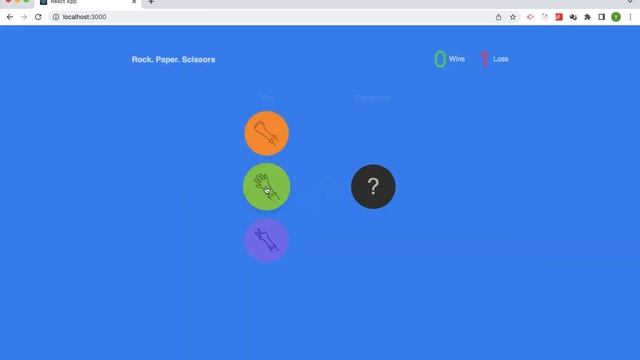 12 lecture rock paper scissors preview - React Projects смотреть онлайн