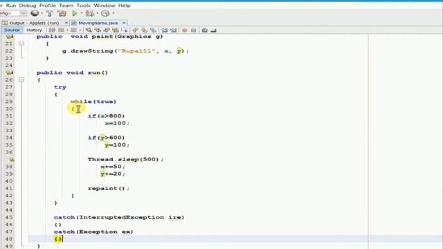 Move String in Applet Part-1 || Java смотреть онлайн