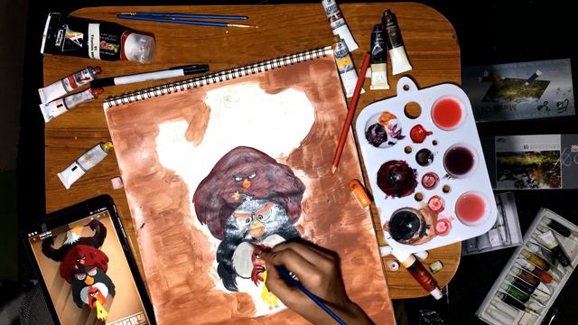 Angry Birds 2 Painting / How to draw Angry Birds? смотреть онлайн