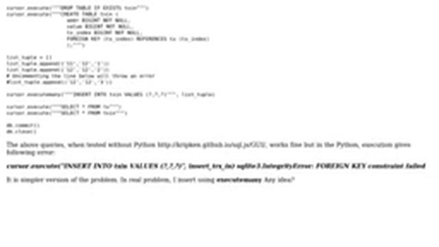 Databases: Unexpected behavior of foreign keys смотреть онлайн