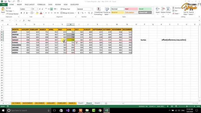 Ms Excel Offset Formula full Explanation with Advance Example | Become Genius смотреть онлайн