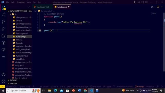 JavaScript Tutorial: Mastering JavaScript Functions: Understanding, Syntax, and Best Practices смотреть онлайн