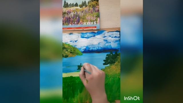 Рисуем просто сложный пейзаж смотреть онлайн