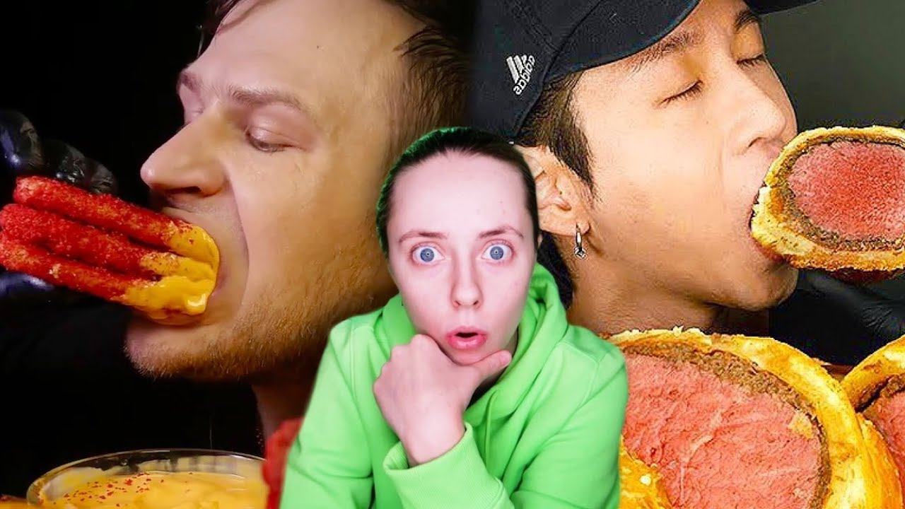 РУССКИЕ МУКБАНГЕРЫ VS АМЕРИКАНСКИХ реакция на асмр и мукбанг смотреть онлайн