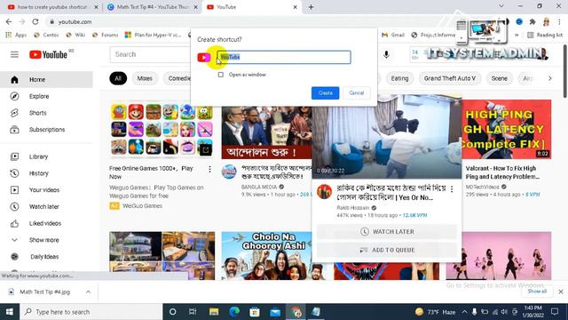 How To Create Youtube Shortcut On Desktop | YouTube Desktop Icon From Google Chrome смотреть онлайн