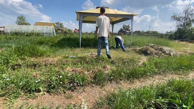 Купили ЗАБРОШЕННУЮ ДАЧУ | Обустройство бытовки | Поставил садовый шатёр | # 23 смотреть онлайн
