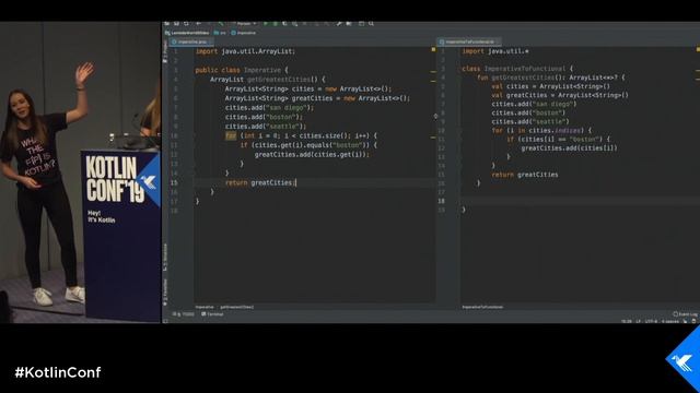 KotlinConf 2019: What the F(p) is Kotlin? by Shelby Cohen & Katie Levy смотреть онлайн