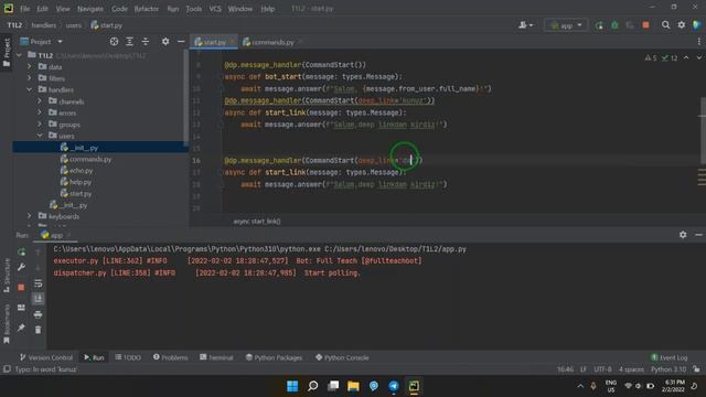 Python dasturlash tilida Telegram bot tayyorlash | #2 смотреть онлайн