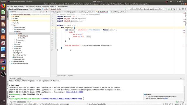 Kotlin Multiplatform JVM, React, Anko Android, common code. Шаг 4: Kotlin ReactJs смотреть онлайн