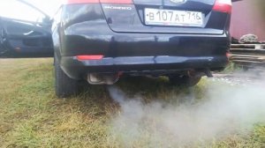 Звук выхлопа Форд Мондео 4 2,3 автомат, прямоток. После ремонта выхлопной системы. Задние банки шта