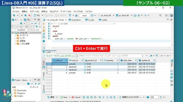 【Javaデータベース入門 #06】演算子２(SQL) (BETWEEN・IN・LIKE・ワイルドカード) смотреть онлайн