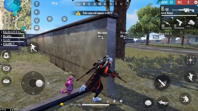 RANKED SQUAD GAMEPLAY AWM SNIPING Free fire live/Garena free fire смотреть онлайн