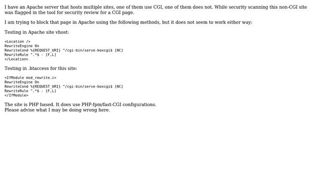 DevOps & SysAdmins: How to disable a spcific cgi page in apache? смотреть онлайн