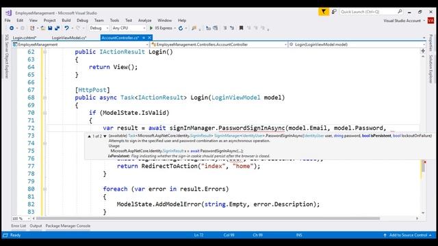 Implementing login functionality in asp net core смотреть онлайн