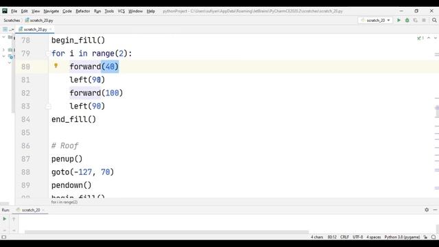 Draw House with Python Turtle | Python Turtle Graphics Tutorial # 12 | graphics in python смотреть онлайн