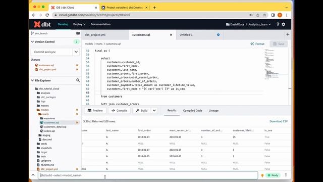 How to use dbt project variables in models смотреть онлайн