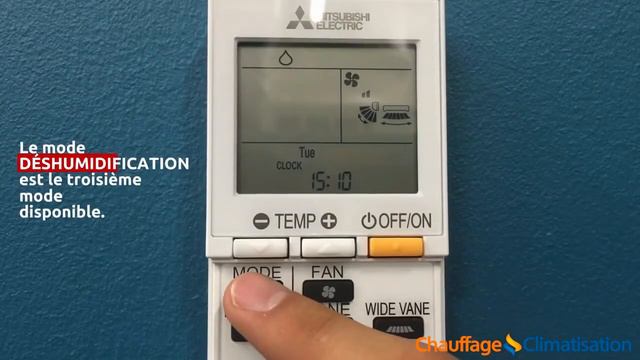 Modes de fonctionnement télécommande climatiseur mural Mitsubishi Electric - Tuto #4 смотреть онлайн