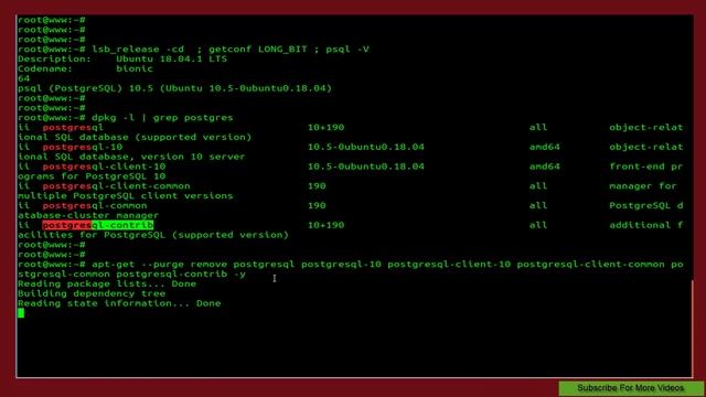 How To Remove or uninstall Postgresql on Ubuntu 18.04.1 LTS смотреть онлайн