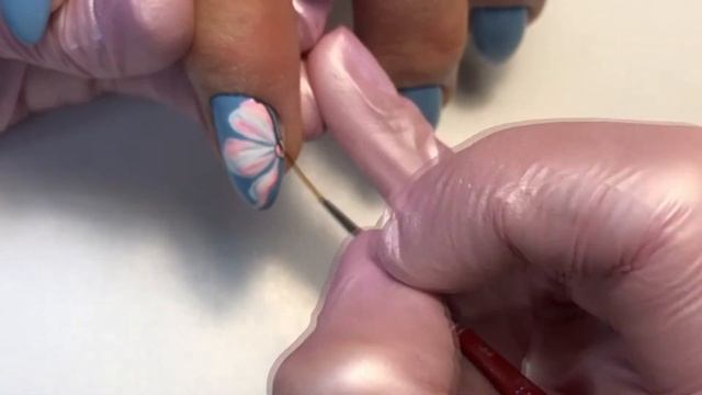 Легкий и простой дизайн ногтей  роспись ногтей гель-лаком  рисунок на ногтях вручную