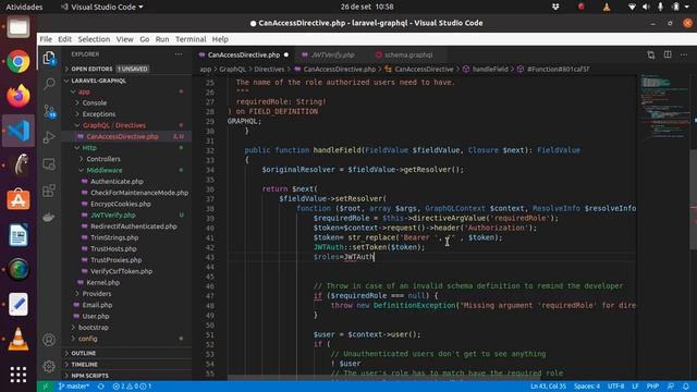 CRUD usando GraphQL + Lighthouse + Laravel + Postgres + JWT 25/25 Adicinando perfis no JWT смотреть онлайн
