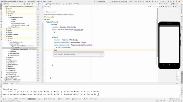 Compose-Multiplatform Initial setup in android studio & First App for IOS & Android @codeforandroid смотреть онлайн