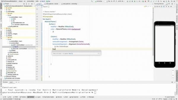 Compose-Multiplatform Initial setup in android studio & First App for IOS & Android @codeforandroid
