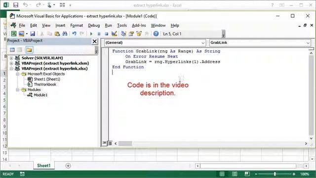 Microsoft Excel - Extracting Link Location from Hyperlinks смотреть онлайн