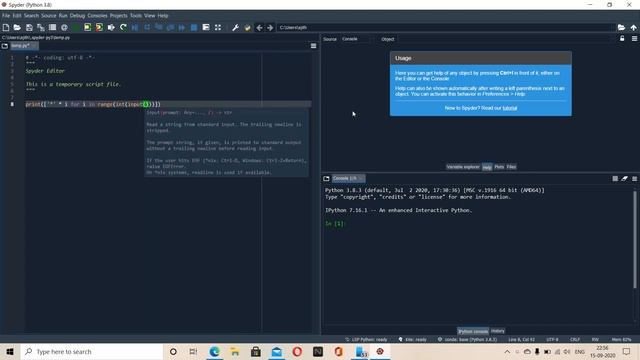 Print Pyramid Star in One Line - Python смотреть онлайн