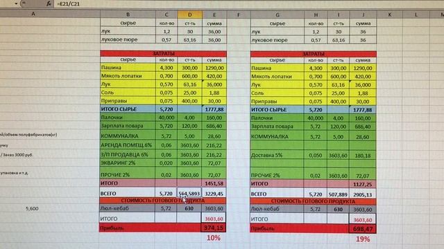 Расчёт стоимости люля-кебаб // два пути развития смотреть онлайн
