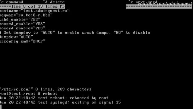 Настройка сетевого интерфейса в FreeBSD / Configure Network Interface In FreeBSD