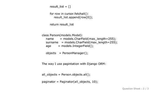 Django : Django: Paginator + raw SQL query смотреть онлайн