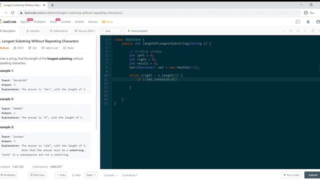 LeetCode with Me: 3. Longest Substring Without Repeating Characters смотреть онлайн