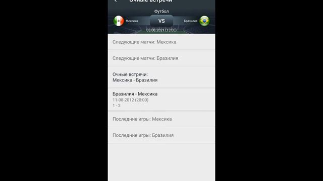 Прогноз на Олимпийские игры, 1/2 финала, матч Мексика : Бразилия смотреть онлайн