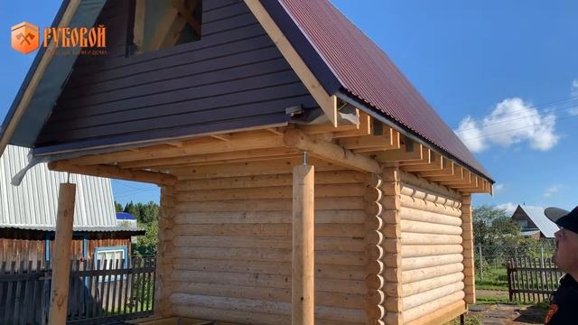 Дачный дом 5 на 4 метра. Оцилиндрованное бревно. смотреть онлайн