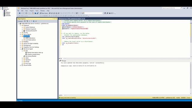3. Create transactional replication with remote distributor in SQL Server смотреть онлайн