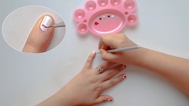 Bitten Apples on Nails | Red Apple Nail Art | DIY Manicure for Short Nails смотреть онлайн