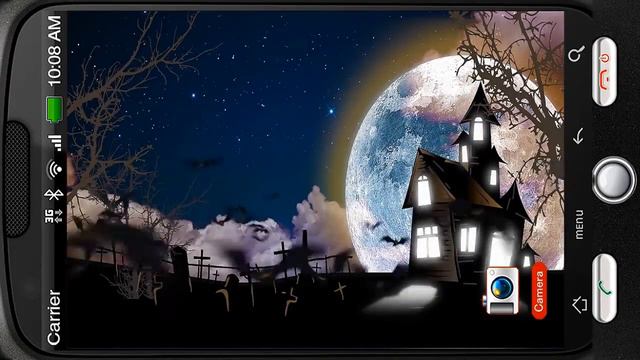 Haunted Cemetery Spooky Moon Deluxe HD Edition 3D Live Wallpaper for Android смотреть онлайн
