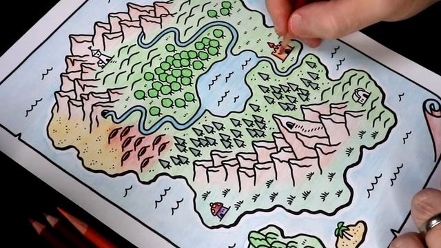 How To Color A Fantasy D&D World Map! смотреть онлайн