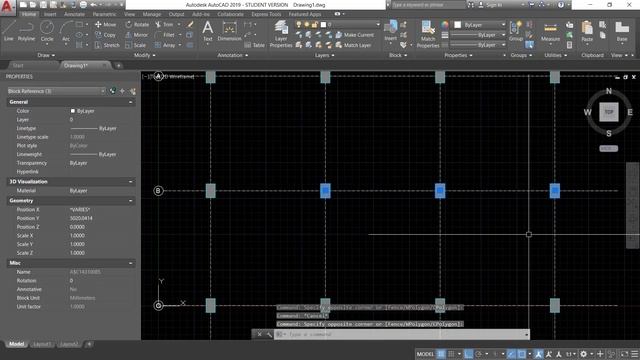 RCC Column Layout in AutoCAD | Structural column layout plan смотреть онлайн