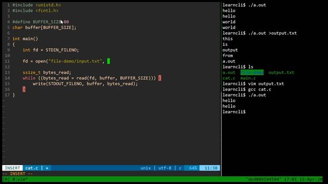 37.3 - Implementing a Simple cat Program смотреть онлайн