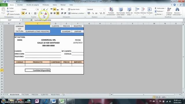 Agregar Inventario a la Factura automática con macros Excel 2010 смотреть онлайн